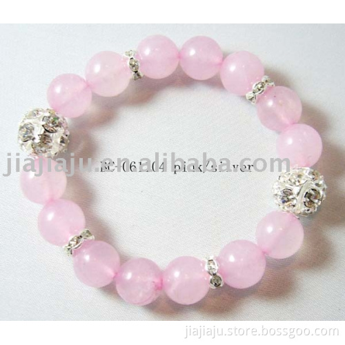 Bracelet BC-061104 pink/silver